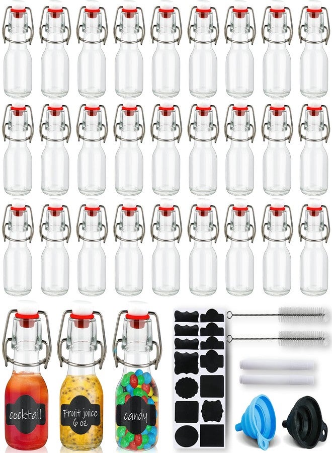 INFTYLE Swing Top Glass Bottles Set - 30 Mini Glass Bottles with Swing Top Lids for Homemade Drinks, Extracts, Candy, Crafts and Party Decor (30 Pcs-2oz) - Image 1